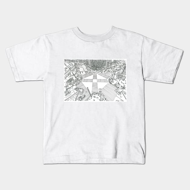 Shibuya crossroad Tokio Kids T-Shirt by valery in the gallery